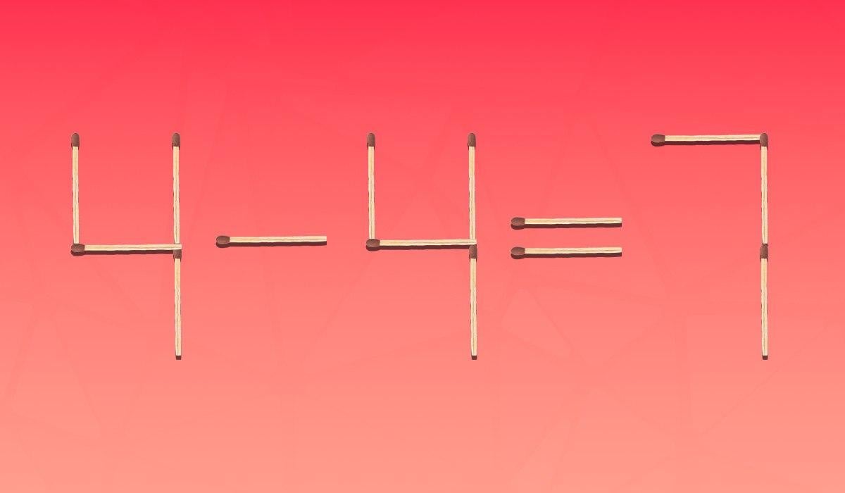 Zagadka matematyczna: musisz przeciągnąć tylko jedną zapałkę.