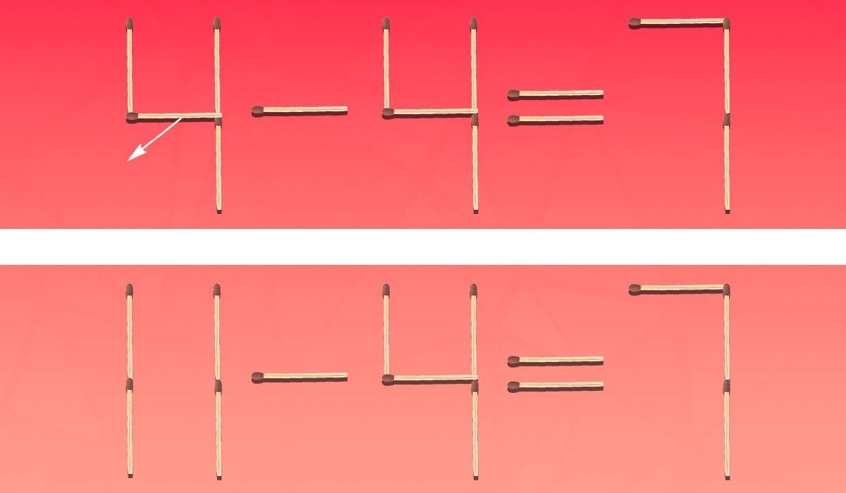 Zagadka matematyczna: musisz przeciągnąć tylko jedną zapałkę