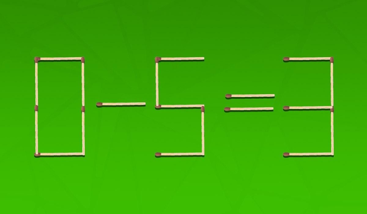 Które 2 zapałki należy przeciągnąć, aby równość była poprawna: test IQ