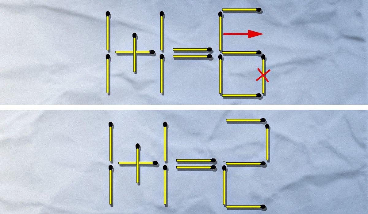 Jedną zapałkę należy wyrzucić, a drugą przestawić: trudny test IQ Jedną zapałkę należy wyrzucić, a drugą przełożyć: wymagający test IQ