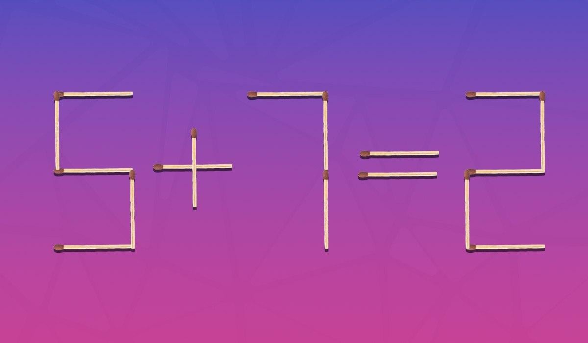 Musisz przesunąć jedną zapałkę, a równość stanie się poprawna: test na inteligencję