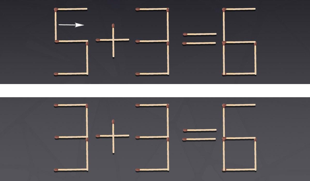 Bardzo trudna łamigłówka: musisz przesunąć tylko jedną zapałkę