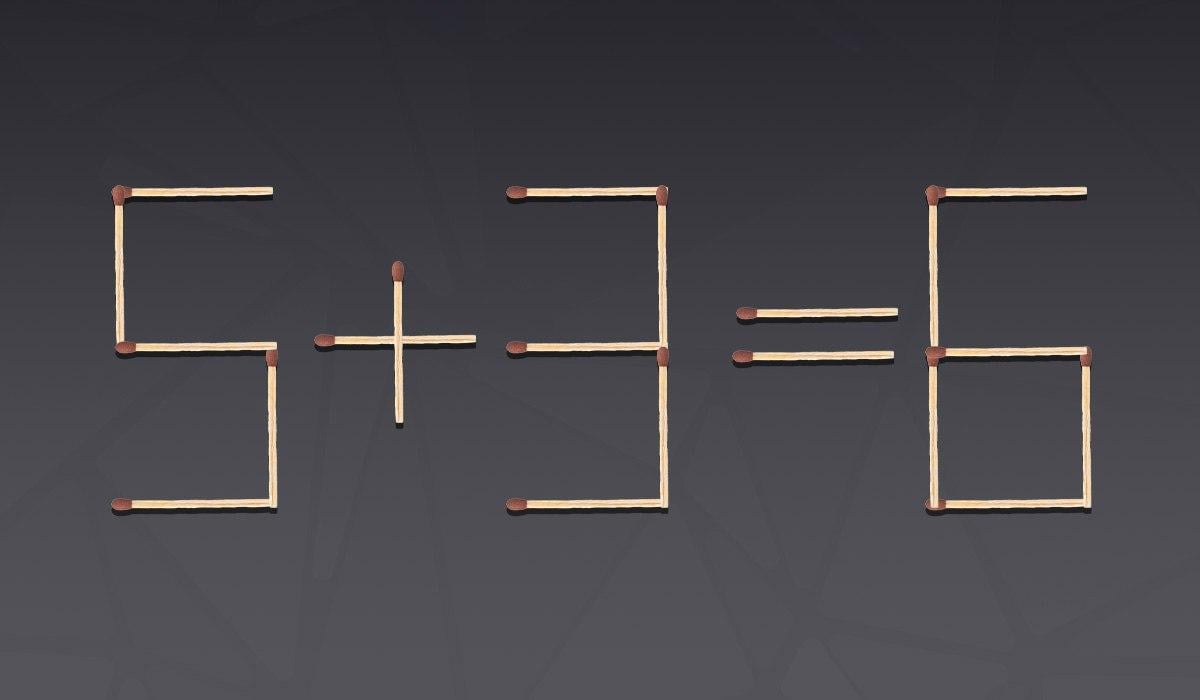 Bardzo trudna łamigłówka: musisz przesunąć tylko jedną zapałkę