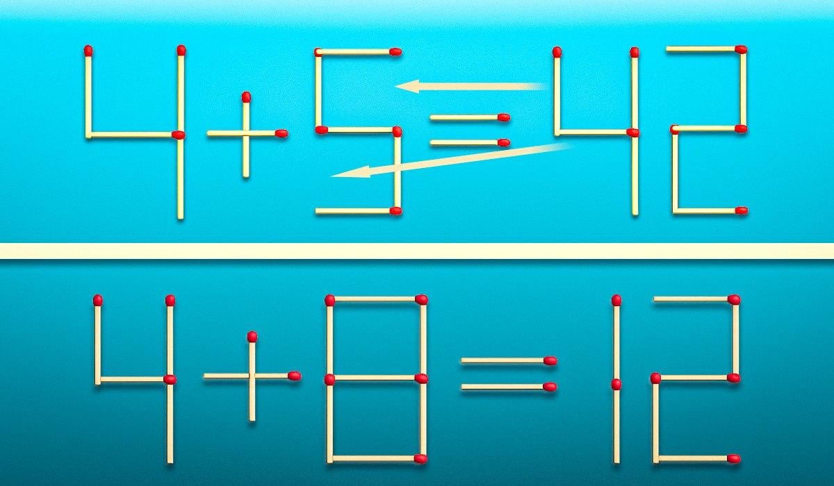 Przeciągnij 2 zapałki, a równość stanie się poprawna: szybki test IQ