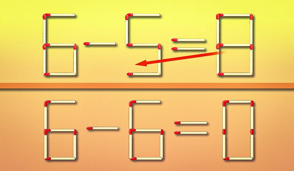 Przesunięcie tylko jednej zapałki zajmuje 10 sekund: test na inteligencję Wystarczy przesunąć jedną zapałkę w 10 sekund: test na inteligencję