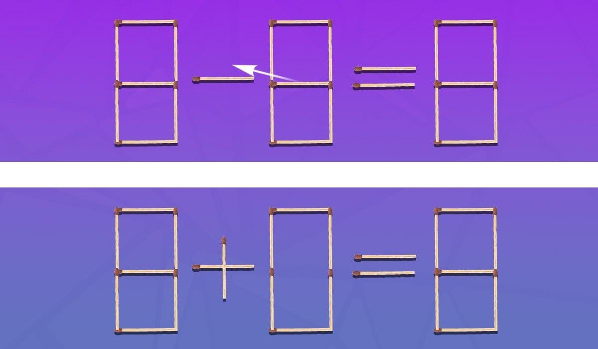 Który mecz i gdzie go przesunąć, aby równość była prawdziwa: trudny test IQ Którą zapałkę i gdzie przesunąć, aby równość była prawdziwa: trudny test IQ