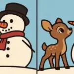 Super łamigłówka: znajdź 3 różnice na obrazku bałwana i renifera w ciągu 75 sekund. Super łamigłówka: znajdź 3 różnice na obrazku bałwana i renifera