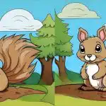 Super test IQ: znajdź 3 różnice na zdjęciu wiewiórki w