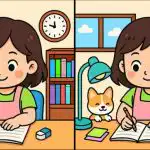 Test IQ: znajdź 3 różnice na zdjęciu ucznia z zeszytem