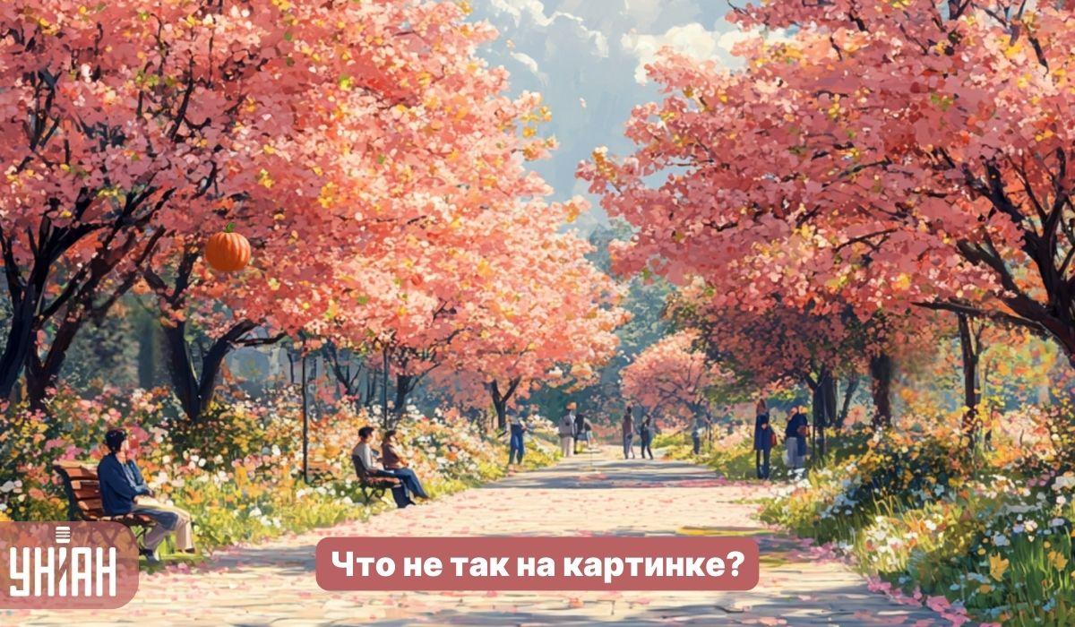 Znajdź dziwny błąd w parku z drzewami sakura w 5 sekund: prosty test IQ Znajdź dziwnego robaka w parku z drzewami sakura w 5 sekund: prosty test IQ