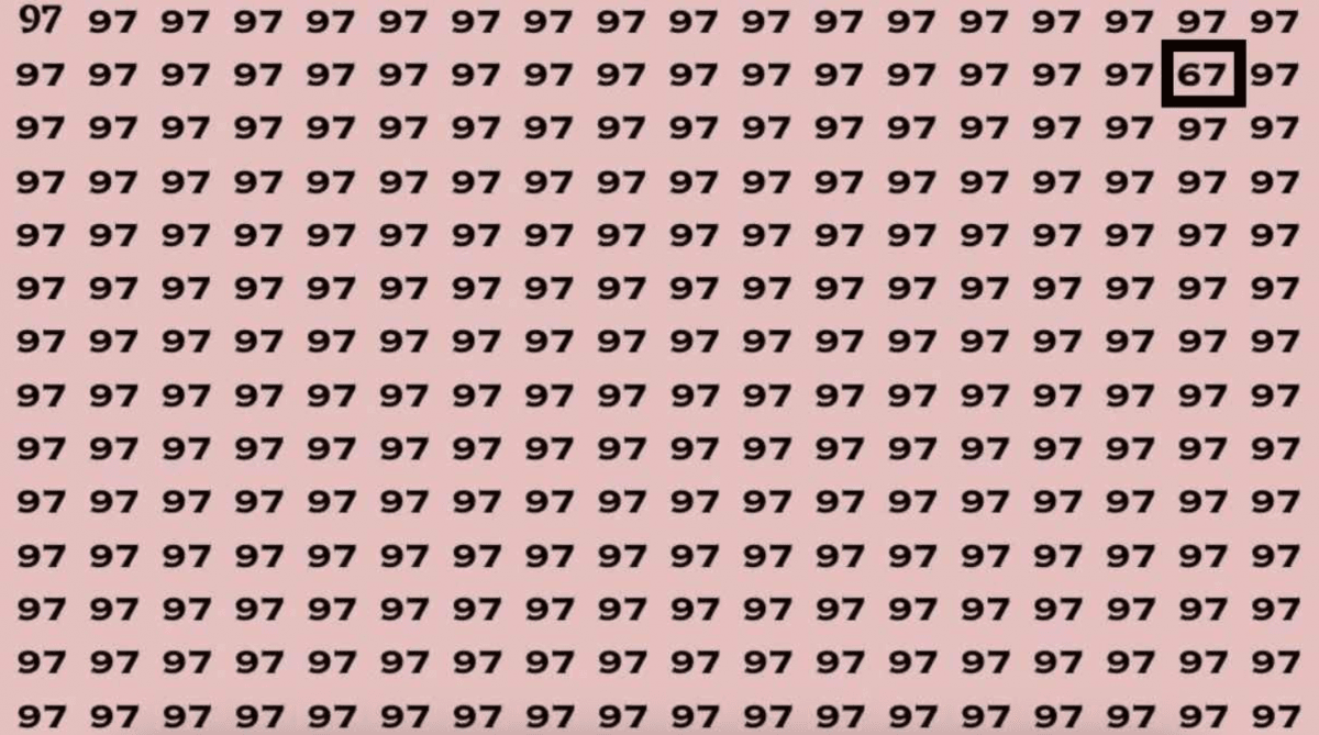Podejmij wyzwanie: tylko bystre oczy mogą zobaczyć liczbę 67 na układance w 3 sekundy