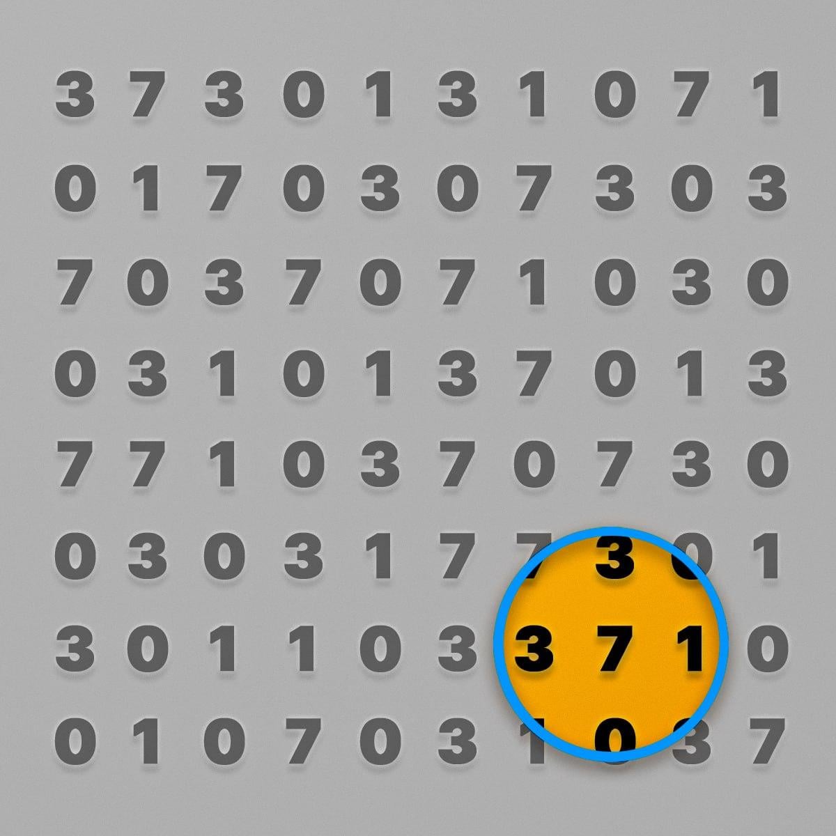 Kombinacja liczb do znalezienia znajdowała się w pobliżu lewego dolnego rogu obrazka / Moje picture