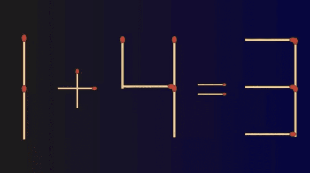 Aby równanie było poprawne - przesuń jedną zapałkę / zdjęcie fresherslive.com